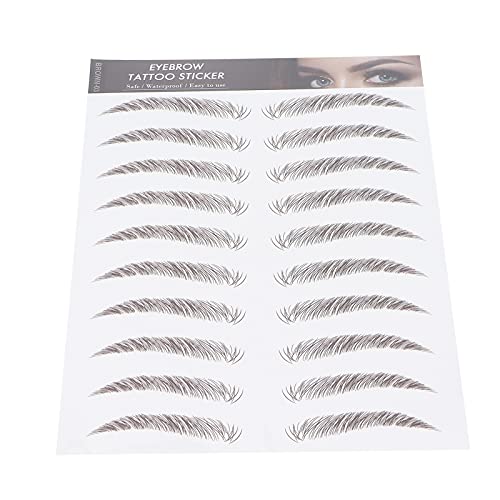 6D Eyebrow Tattoo Sticker Professional Waterproof Eyebrow Transfer Sticker Eyebrow Makeup Tool voor vrouwen en meisjes (Brown)(Brown-03) 4