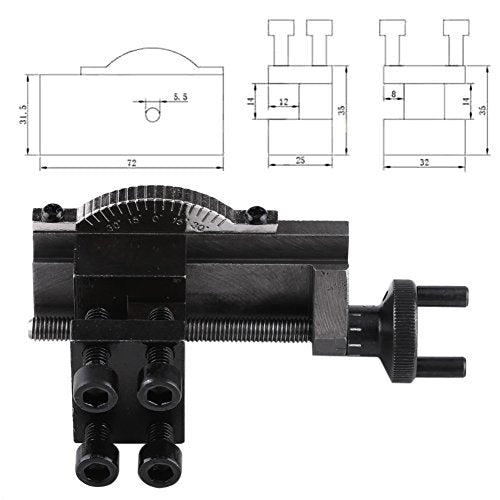 Mini draaibank gereedschaphouder draaibank kruis schuif unimat 3 Accessoires roterende hoek gereedschap post elektrisch gereedschap voor SIEG C0 Mini draaibank