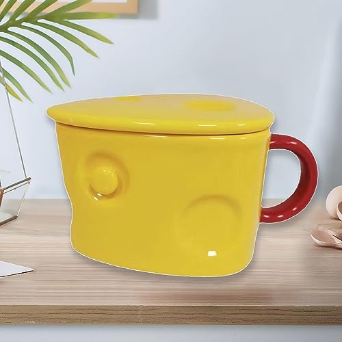 Keramische mok leuke kaasvorm Modieuze multifunctionele theebeker met hoes Home Decoratie Gift