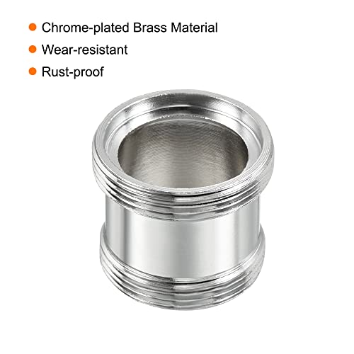 M24*1.0 Male to M22*1.0 Man Thread Faucet Adapter, Chrome Plated Aerator Connector Past op Tuinslang Water Filter, Zilver 4