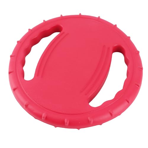 Hond vliegende scherf, piepende flexibele tandenreiniging vliegende schaduw hond sport speelgoed rubber lichtgewicht voor meer (rood)