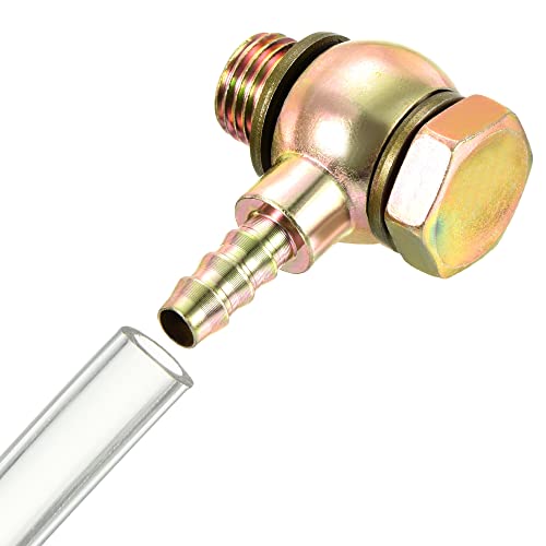 Slang Barb passen elleboog 8mm Barbed Draad M14x1.5 Man Wire, Carbon Steel Pipe Adapter Connector voor Air Water Fuel Oil, Goud 5