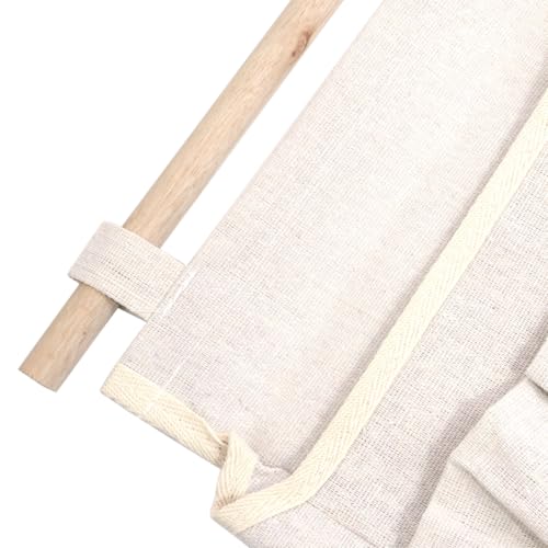 Zee 2 stuks hangen opslagtassen Badkamertassen met haken Grote capaciteit opvouwbare wand opslagtassen opslagtassen met 3 appartementen voor thuis, kantoor, RV (Beige) 3