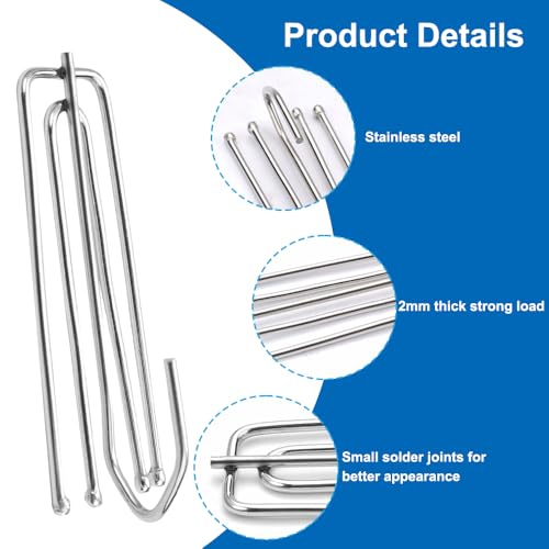 60 st Roestvrij stalen gordijn haken, Vouwhaken, Gordijn haken, Roestvrij staal, Gordijn haken voor alle thuis gordijnen 3