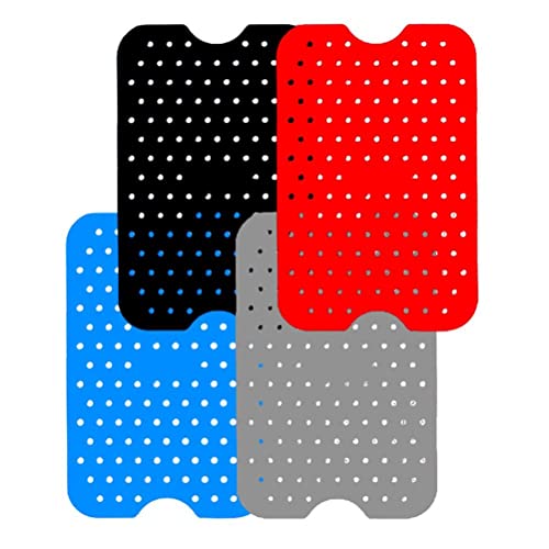 Air Fryer Mats Liner, Silicone Air Fryer Inserts, Warmtebestendig, Herbruikbaar, Niet-Stick Coating, Dubbele mand, Air Fryer Accessoires