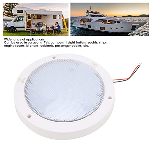 RV Boot Plafondlamp, LED Paneellamp met Switch Solar Power System voor Ship RV Keuken Dak Box 12V(Pure White) 4