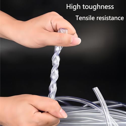 PVC Slang, Waterslang 2m, 6mm ID x 8mm OD Waterluchtslang, Multifunctionele slang voor Tuinbesproeiingspomptransfer 4