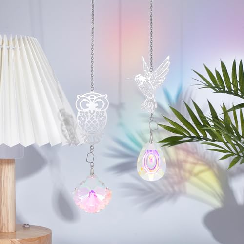 Sun Catcher Hooks and Chains for Hanging, 9 Pieces, 3 Styles, Sunshine Catcher, Kettingen voor hangers, Craft Sets Home en Garden Decoration, 493-510m m 4
