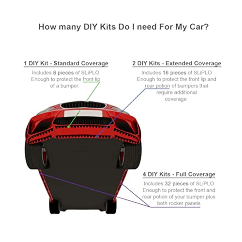 8st Front Bumper Scrape Guard, Front Bumper Protector Anti-Scratch Universal Front Bumper Protector Accessoire Geschikt voor Cars(Zwart) 3