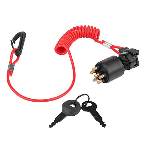 Kabel-ontstekingssleutel, contactschakelaar met sleutel, contactschakelaar en veiligheidslijn, vervanging voor Evinrude Boat 5005801 vervangende ontstekingssleutel