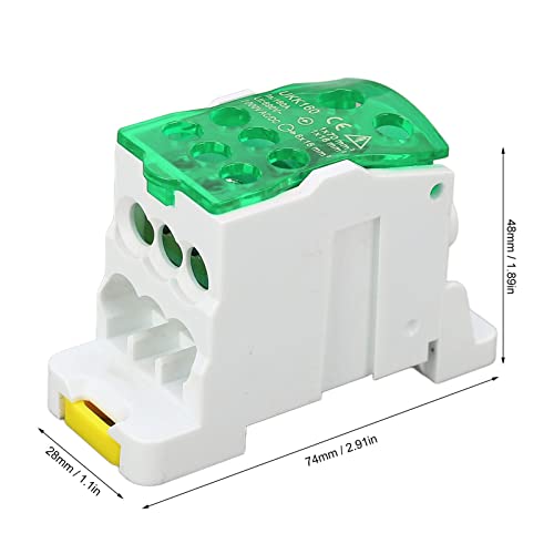 Din Rail Terminal Block Power Terminal Box voor elektriciteit, 160A Terminal Distribution Box (Vegetabel)
