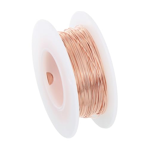 50m Solid Bare Koperdraad, 26 Gauge, Pure Koperdraad, 0,4mm, Zachte Draad voor sieraden en bindingen voor metaalfabrieken (40m)