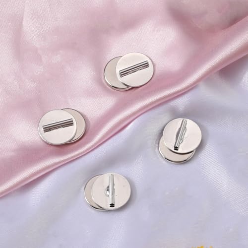 4 Paar Mini Magnetisch Pin Brooch Converters, Magnetische sluitingen voor kleding Metalen Pin ruggen Bijna onzichtbare Pin Converter voor Hijab Sjaals Dunne stof 3