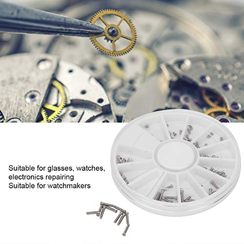 Horloge klokschroeven, 240 stuks Assorted Schroeven voor glazen, horloges, elektronische reparatie (12 maten) 3