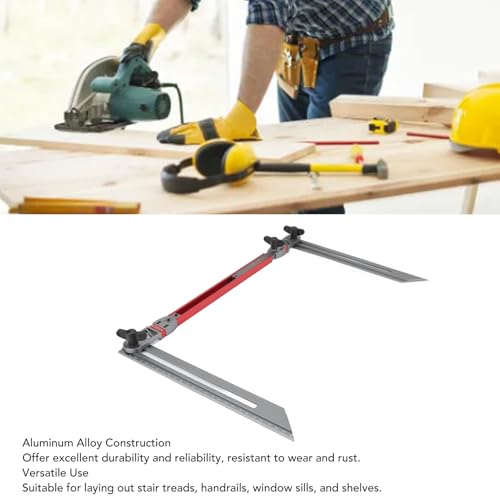 Trappenprofiel Diametervorm, Trappenprofiel Template Gereedschap, Trappenprofiel Meetinstrument - Nauwkeurige meting en nauwkeurige installatie, Aluminiumlegering, Geschikt voor verschillende 3