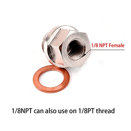 Sensoradapter, sensoradapter, M18x1.5 tot 1/8NPT Uitlaatwatertemperatuursensor NPT koelvloeistoftemperatuur, contactloze bekkenfaucetten 5