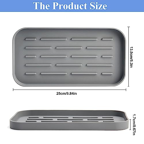 Lepelhouder voor Keuken, Siliconen Lepelhouder, Functionele Keuken Lepelhouder op Keuken Werkblad, Tafelgerei op de Tafel (Grijs) 4