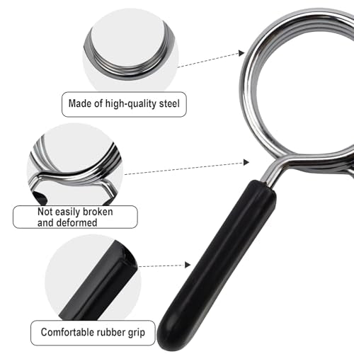 Verpakking van 4 Dumbbell sluitingen 30 mm ABS Spring Steel Dumbbell sluiting Kracht Sport Accessoires Spring Clips voor Barbell Training Training Gewichtheffen 3