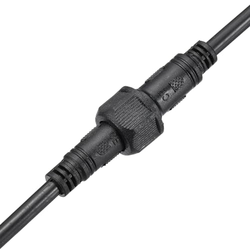 Verlengkabel 40 cm en 3-pins, 2 stuks, waterdicht, IP67, 18 AWG, Plug en Socket aan beide uiteinden voor LED Strips, zwart 4