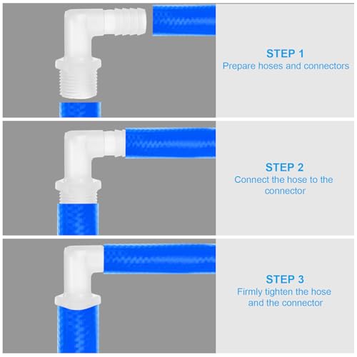 1/2" G x 1/2" slang Barb passen L Elbow Fittings, 5 st Plastic Barbed Wire Pipe Connector Joint Splicer Mender Adapter Unie voor gas brandstof vloeibare lucht 5