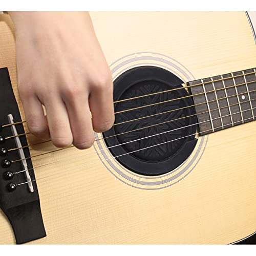 Acoustic Guitar Sound Hole Cover Black Rubber Block 100mm Diameter Gitaar Mute Feedback Buster Sound Hole Cover voor akoestische klassieke gitaar 38'/39' ' 4