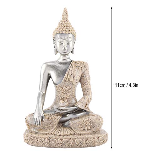 Mediteren zitten Boeddha standbeeld Carving Figurine Craft voor thuis decoratie tafel ornament(1)
