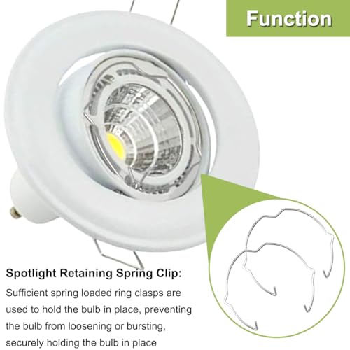 30 stuks GU10 MR16 Lamphouder Spring Clips voor spotlights en plafondlampen voor de meeste LED-spotlights LED Halogeenbollen 4