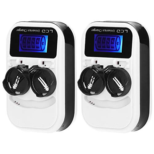 LCD-knop batterijlader 2Pcs LIR2016 LIR2025 ML2016 ML2032 CR2032 EU-plug 100 tot 240V