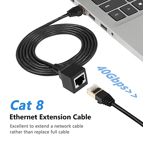 RJ45 Cat8 Ethernet Cable, High Speed Cat8 Network Cable, Socket Plug, 40 Gbit/s 2000MHz SFTP Patch Cable voor Router Modem Server (1,5m)