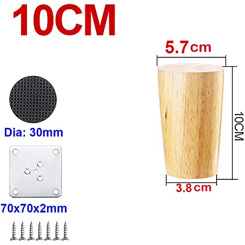 4 stukken hout meubels Benen, 10cm tafelpoten, rechte sofa benen, houten benen voor de bank, meubels, TV, koffietafel, bed, voet 5
