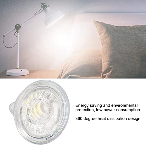 220V 5W LED-lichtbol Highlight COB-lampglas MR16 Lamp Dimbare spot lichtbollen voor slaapkamer woonkamer(Pure wit licht)