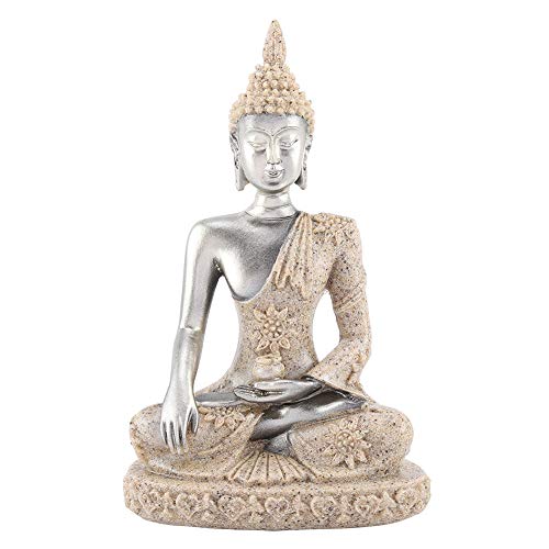 Mediteren zitten Boeddha standbeeld Carving Figurine Craft voor thuis decoratie tafel ornament(1)