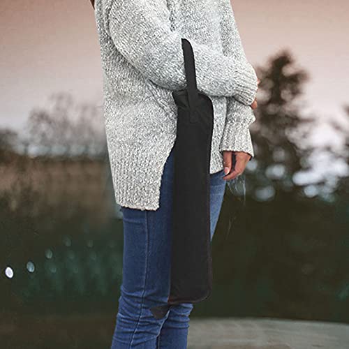 Drumstick tas met buitenzak, standaard nylon borduurzak met draaghandgreep en onderkant-haak, binnenin 2 gleuven voor drumsticks, waterafstotend nylon (koffiekleur) 3