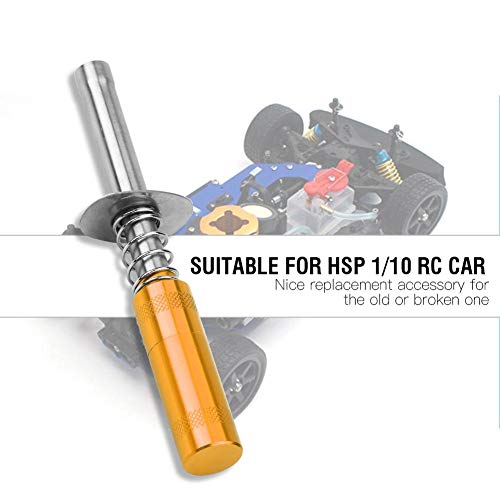 RC Voorverwarming Vonkplug Aluminium Motorlichter Voorverwarming Vonkplug Compatibel met HSP 1/10 RC Car Part (Goud) 3