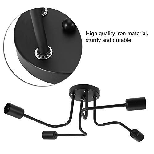 Plafondlamp, Moderne hanger licht 4XE27 Retro Style, LED Plafond licht antiek lamphouder voor studie Cafe Bar Hallway 3