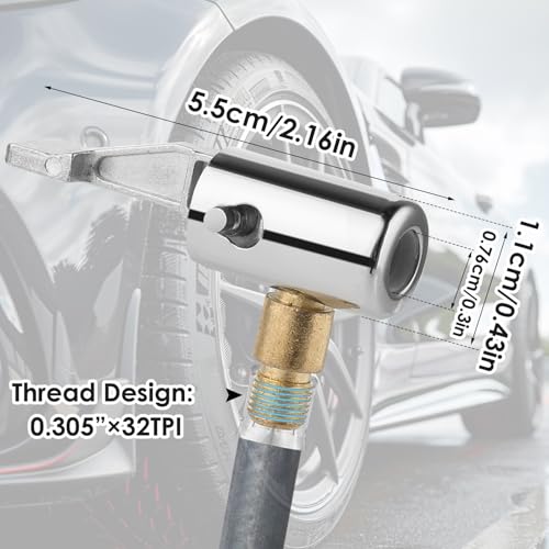 2 st. 8mm Car Valve Adapter, Easy Pump Car Valve Lever Plug Air Chuck Car Valve Adapter Band Valve Air Pump Clip Fiets Ventilator voor bandenventielen