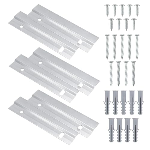 Z Klemmen voor Hang, 6 stuks Hang Rails, French Rails, Photo Hangers, Hardware Kit, Wall Mount voor Hang Spiegels, Panels, Shelves, Headboards, Art Frames