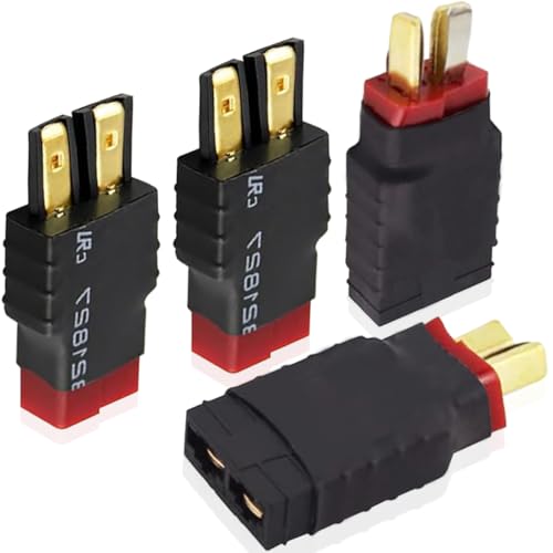 2 paar T-plug Deans voor Traxxas TRX Plug Adapter Plug, TRX Plug to T Plug, Draadloze Adapter Plug voor RC Batterij, ESC Lipo Batterij Oplader