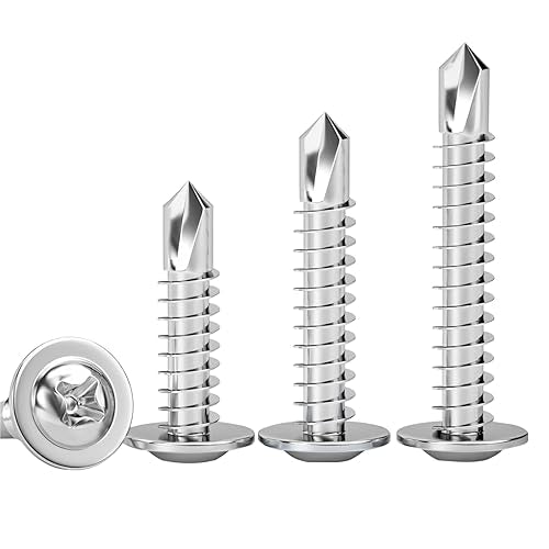 50 st Roestvrij stalen boor Schroeven Plate Schroeven Zelfboren Schroeven Phillips Ronde kop Boorschroeven set met M4.2x50m m