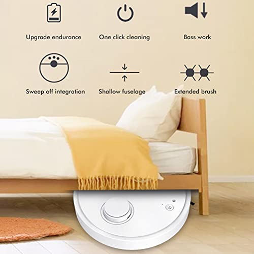 3-in-1 Robot Stofzuiger met Mop Functie, Stofzuiger Robot met Sterke 1500Pa Zuigmodus, 200 ml Stofcontainer, 6,8 cm Super Slank, 70 Minuten Opladen Station voor huisdier