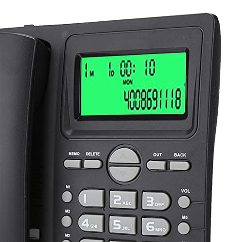 Vaste Analoge en Dect telefoons Wand vaste lijn Bt Hou, vaste telefoons Kx T880C bel ID vaste telefoon Geen batterij demp functie voor thuis kantoor (zwart) (BLACK) 4
