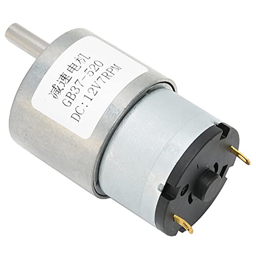 DC 12V 7RPM Gear Motor Micro Speed Reduction Single Axis Self Locking Reversible Worm Gear Motor Turbine Motor Micror Reduction Motor Transmission Machine Accessoires GB37-520