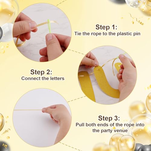 Gefeliciteerd Quitter Banner, Gold Glitter pensioen Banner Grappig pensioen partij decoraties en afscheid leveringen 5