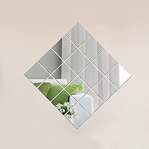 Set van 16 Self-Adhesive Spiegels, 15 x 15 cm, Flexibele Plastic Spiegels, 0,2 mm dikke acryl spiegel, Frameloze Kleine Spiegel voor Home Decoratie 5
