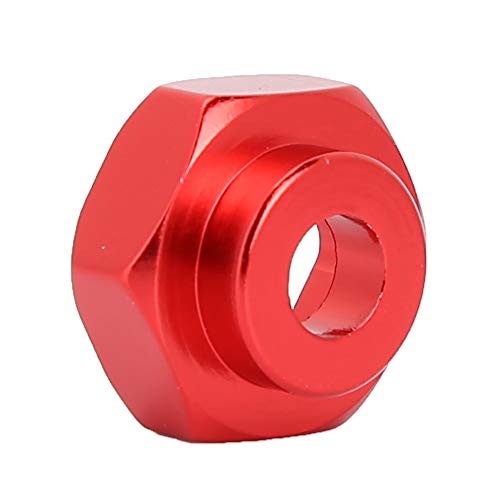 4PC ̈1CKE Metall RC Wiel Hex Naben 12mm bis 17mm Adapter f ̈1r HSP 1/10 Electric Stra?enfahrzeug Lkw(rot)