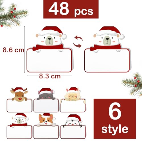 48 st. Kerstmis Place Card Dierentafel Zitplaats Kaarten Papier naamkaarten voor Kerstmis tafel setting verjaardag kerstmis bruiloft diner partij levering