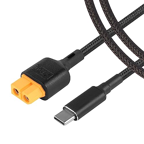 Type C naar XT60 Laadkabel 19.6 Inch USB C naar XT60 Busadapterkabel voor drone, Model, Energieopslag, Outdoor Current, Solar Battery Etc (0,5m)