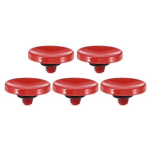 Camera Shutter Knop, 5 Pack Soft Shutter Release Knop, Pure Koperen Camera Knop, Concave Geschikt voor DSLR/SLR Camera, Rood