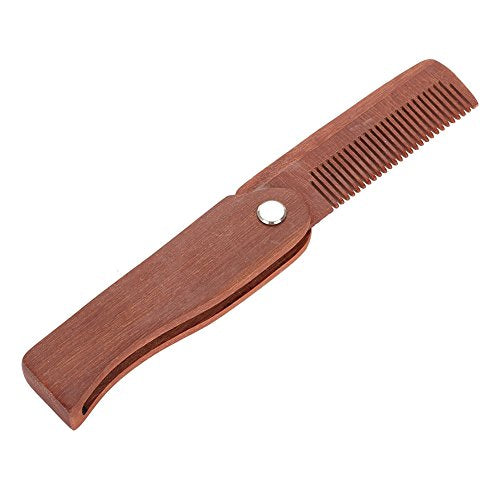 Opvouwbare Houten Comb, Natural Wood Hair Comb, Draagbare Baard Comb, Opvouwbare snorvormer Comb (10,5 x 3,2 x 1,5 cm), lichtgewicht en draagbaar, gemakkelijk te dragen