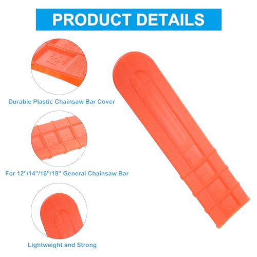 18 inch kettingzaag Bar Cover, kettingzaag Schaats Plastic duurzame kettingzaag Bar Beschermende hoes voor Tuin Accessoires Vervanging, Oranje 3